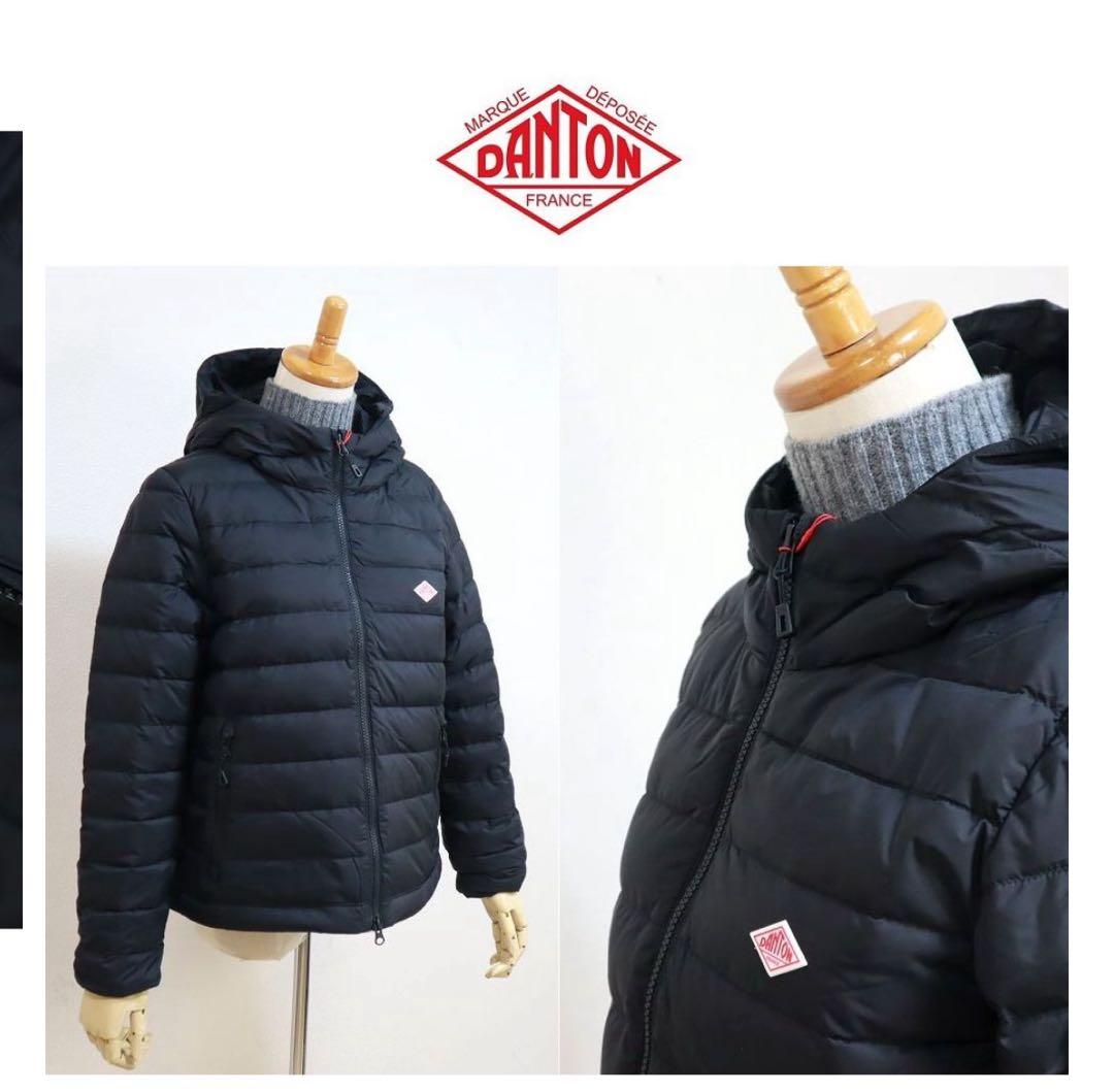 DANTON フード付き ブラックダウンジャケット　XS DANTON FAIR 2024AW