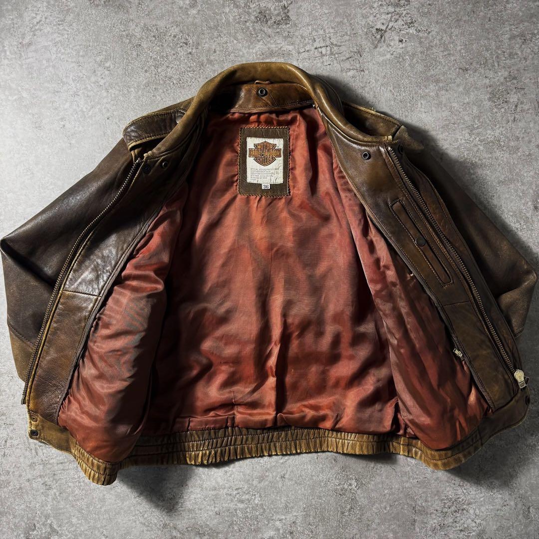 90s ハーレーダビッドソン フライトレザージャケット A-2 G-1 - メルカリ