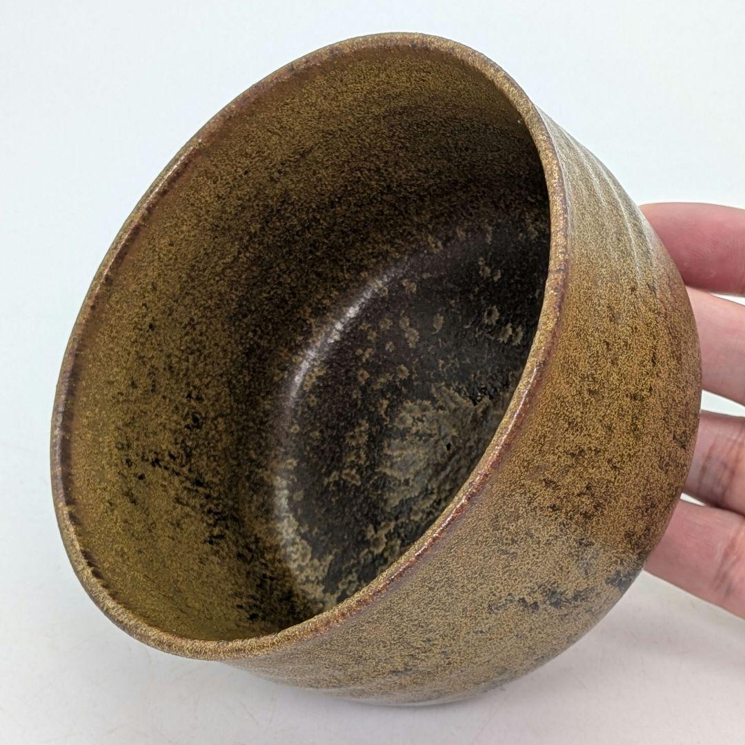 日展評議員 谷口良三 黄泑茶盌 共箱共布栞 抹茶碗 抹茶茶碗