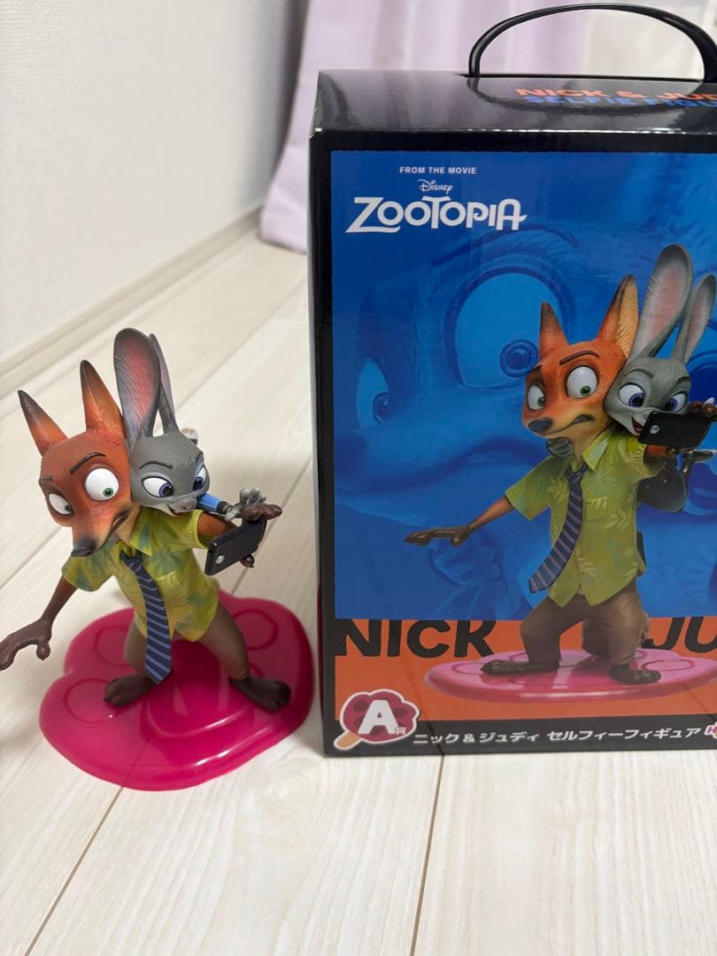 ズートピア 一番くじ A賞 ニック&ジュディセルフィーフィギュア ズートピア×Happyくじ」4月11日より発売！A賞はニック＆ジュデの