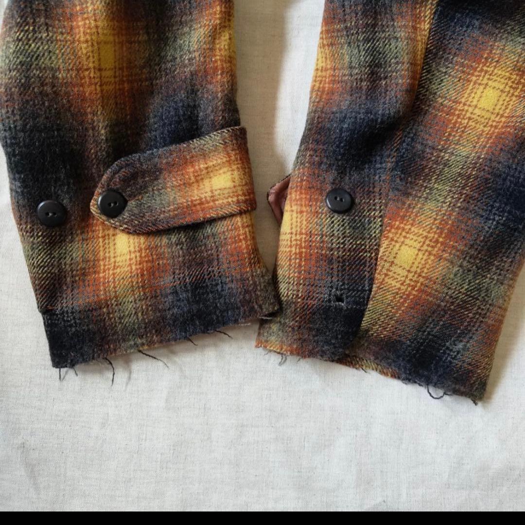50s 60s オンブレ チェック ウールジャケット CPOジャケット - メルカリ