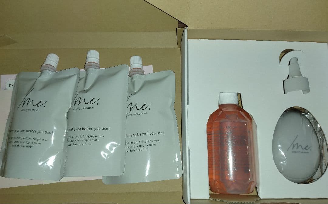 シェイクミー　リキッドヘアトリートメントbz　 本体　詰替3本　ヘアブラシ