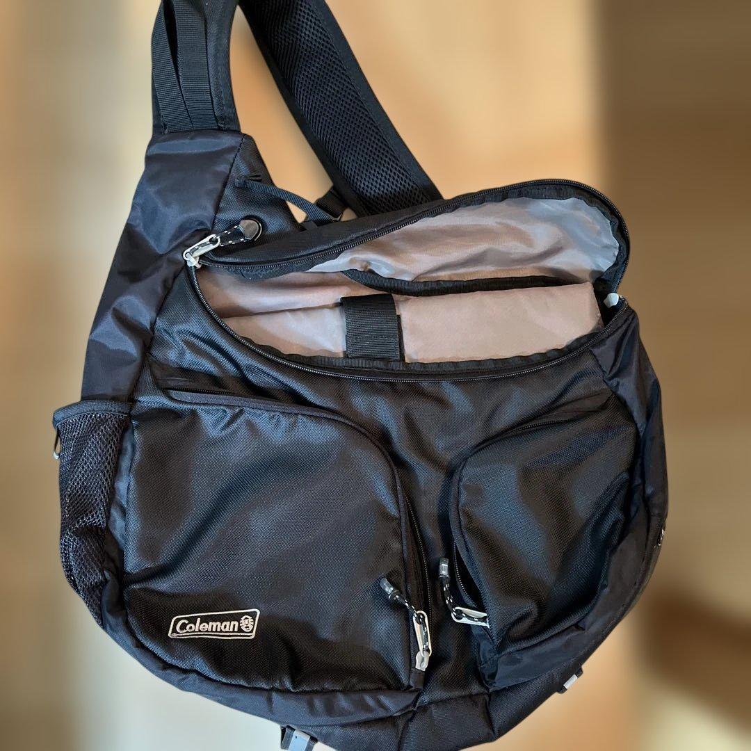 コールマン メッセンジャーバッグ archive y2k ブラック コールマンの「荷物が迷子にならない！メッセンジャーバッグ」が付録