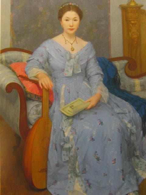 中山忠彦、小憩、希少な画集より、新品高級額・額装付、状態良好