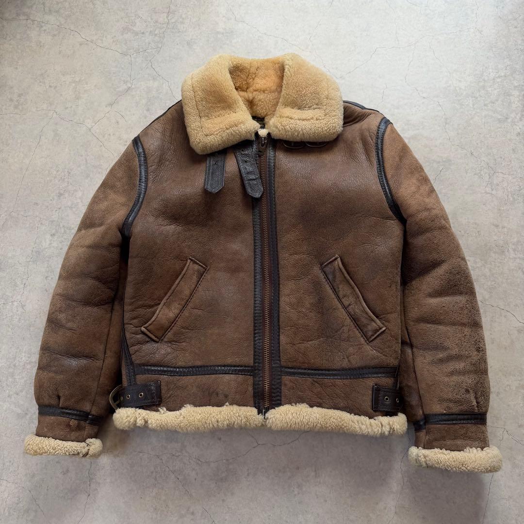 INSIGNIA LEATHER B-3 ムートンジャケット USA製