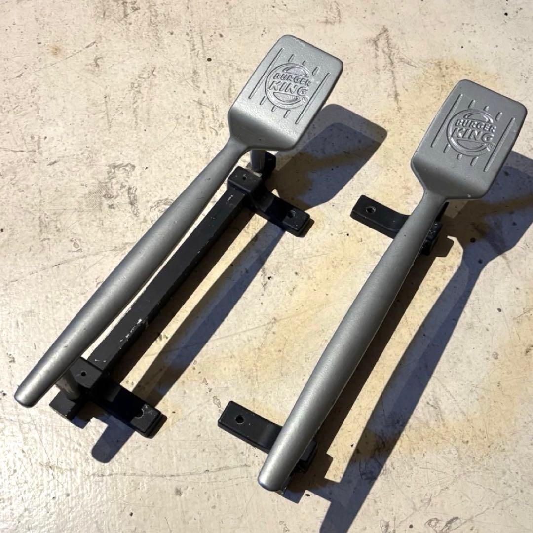 ビンテージ　バーガーキング　ドアハンドル　看板　店舗用　USA ガレージ ☆ 送料無料！ちょうどいいブリキ看板 ビンテージ加工【バーガーキング