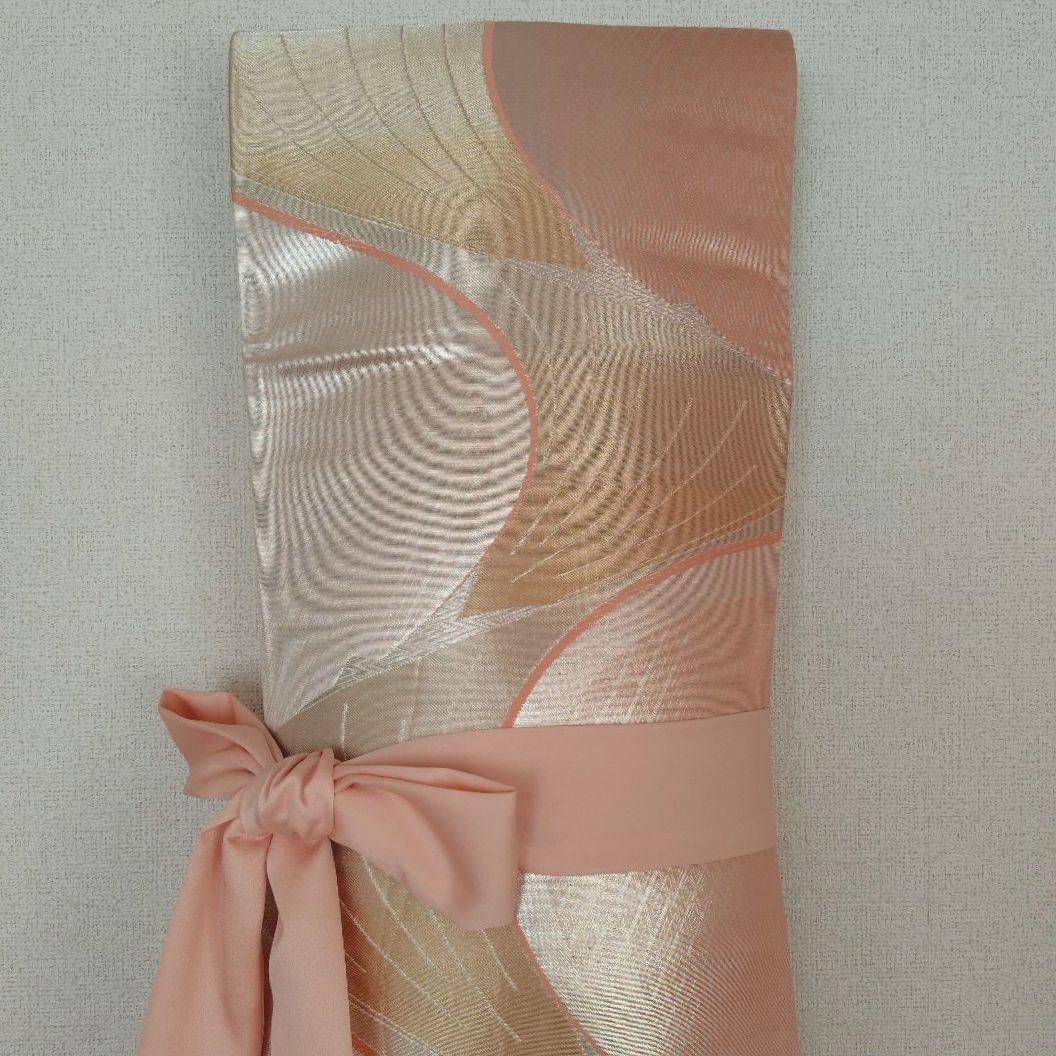 お琴カバー【桃】着物帯 ゆたん油単ハンドメイド 和楽器 正絹 袋帯 山田流生田流