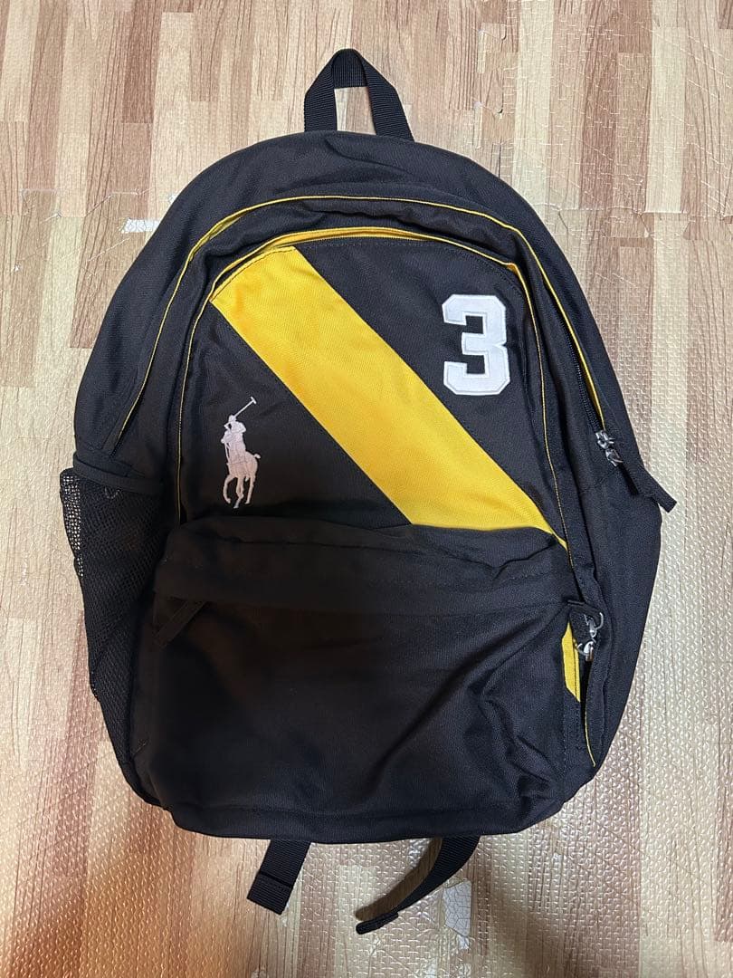 未使用　ポロ　ラルフ ローレン バッグパック　リュック　黒　黄色