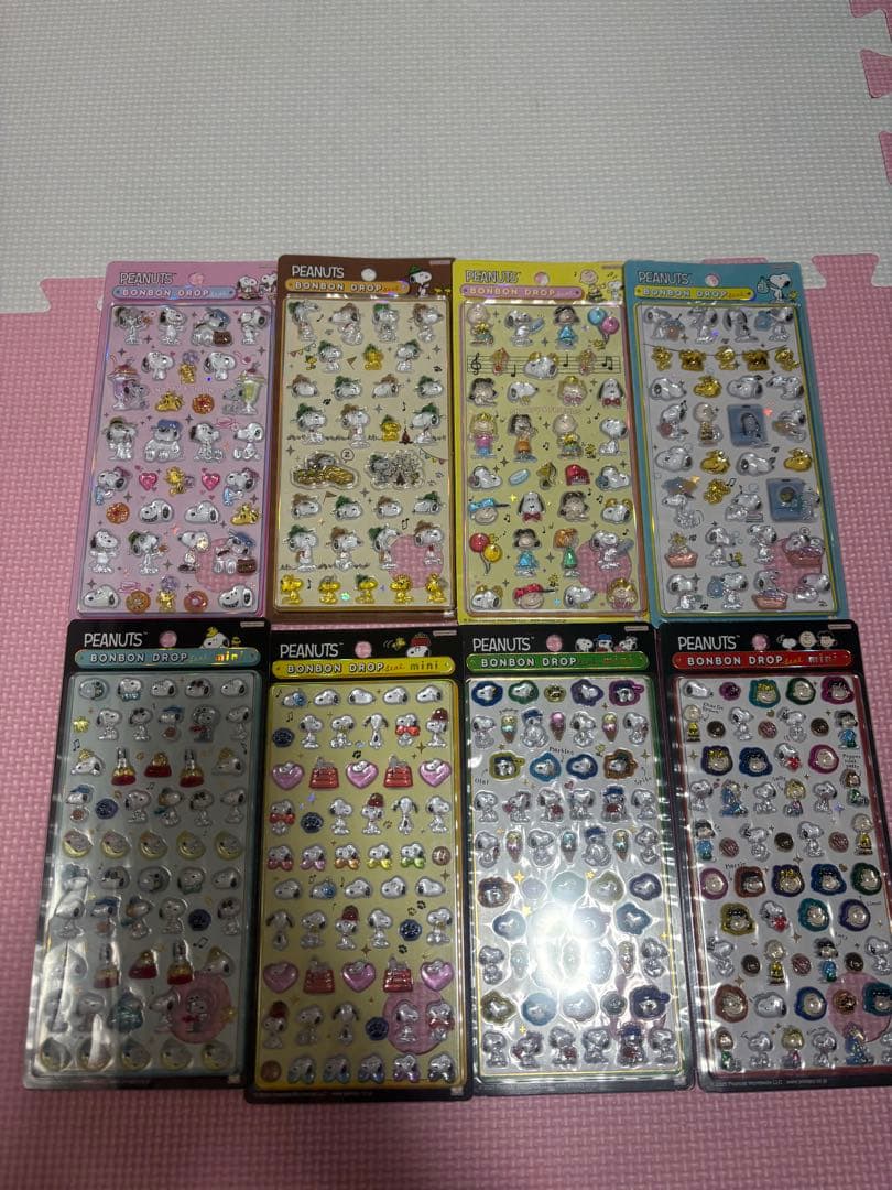 【正規品】 スヌーピー　ボンボンドロップ シール　ミニシール８枚セット！ スヌーピー ボンボンドロップシール ミニ (スヌーピー たくさん)