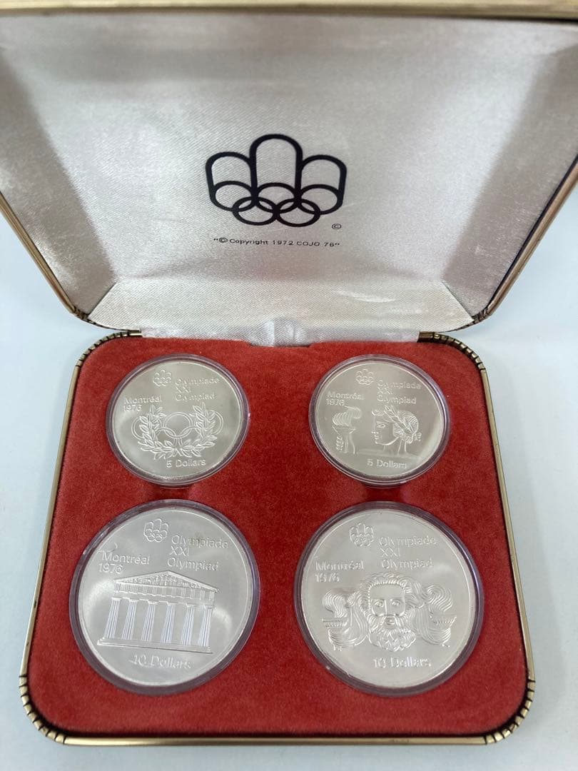 モントリオール1976オリンピック銀貨4枚セット