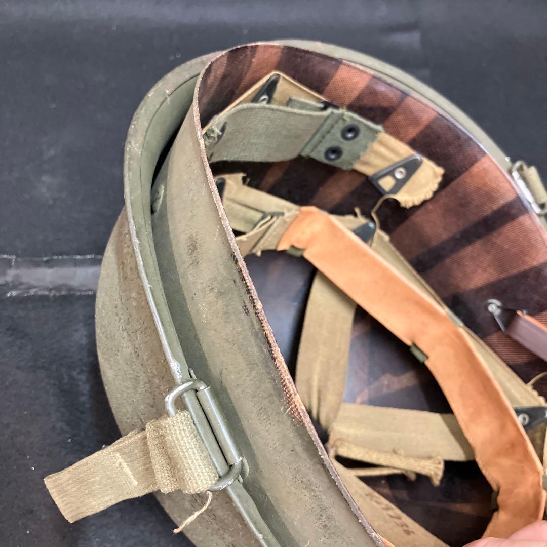 H*Q様 米軍 実物 二次戦 ナム戦 空挺M1ヘルメット シェル