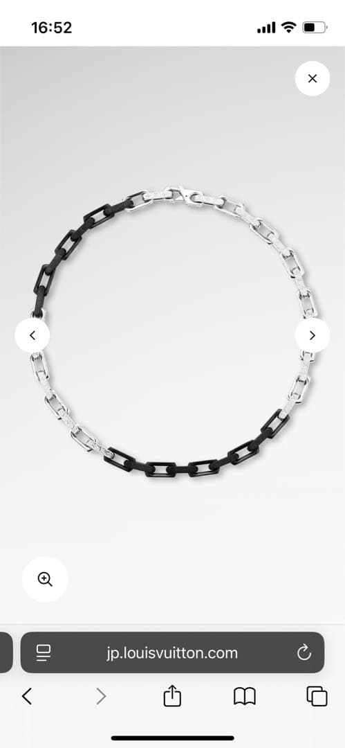 【未使用】ルイヴィトン ネックレス・モノグラム チェーン定価¥155,100