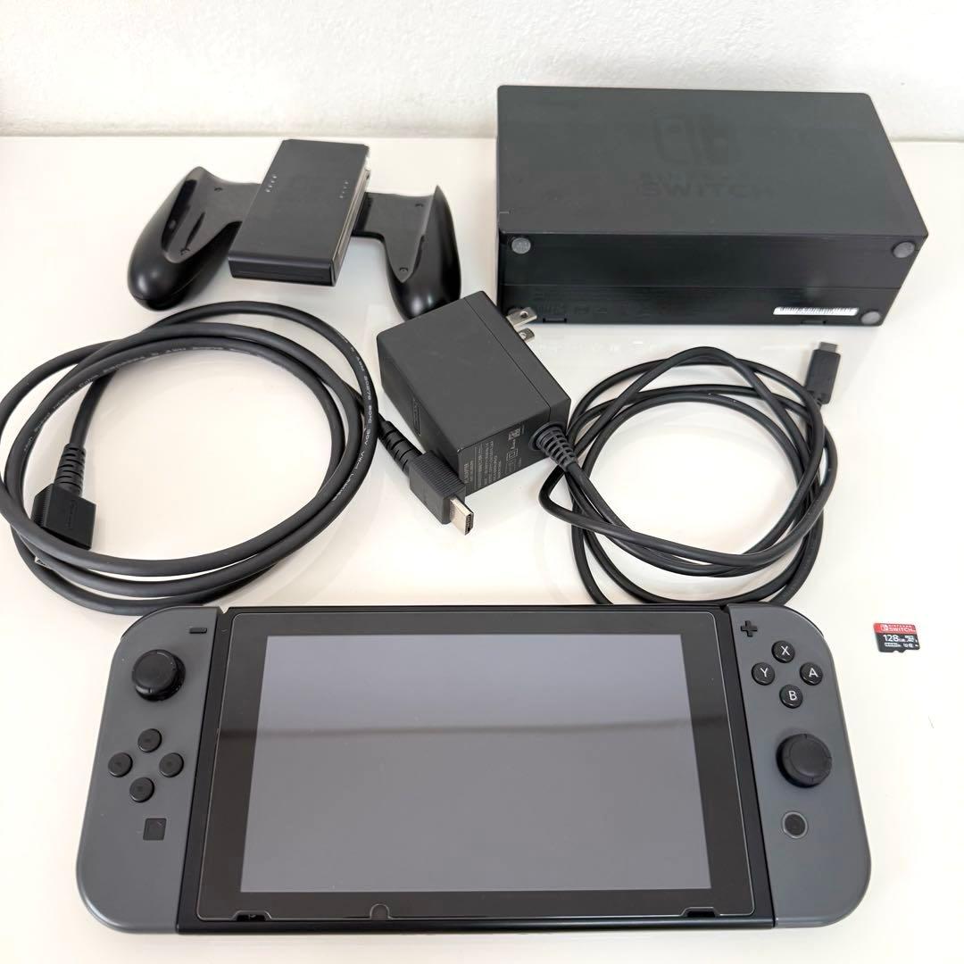 128GB SDカード付き、グレーNintendo Switch 本体＆周辺機器