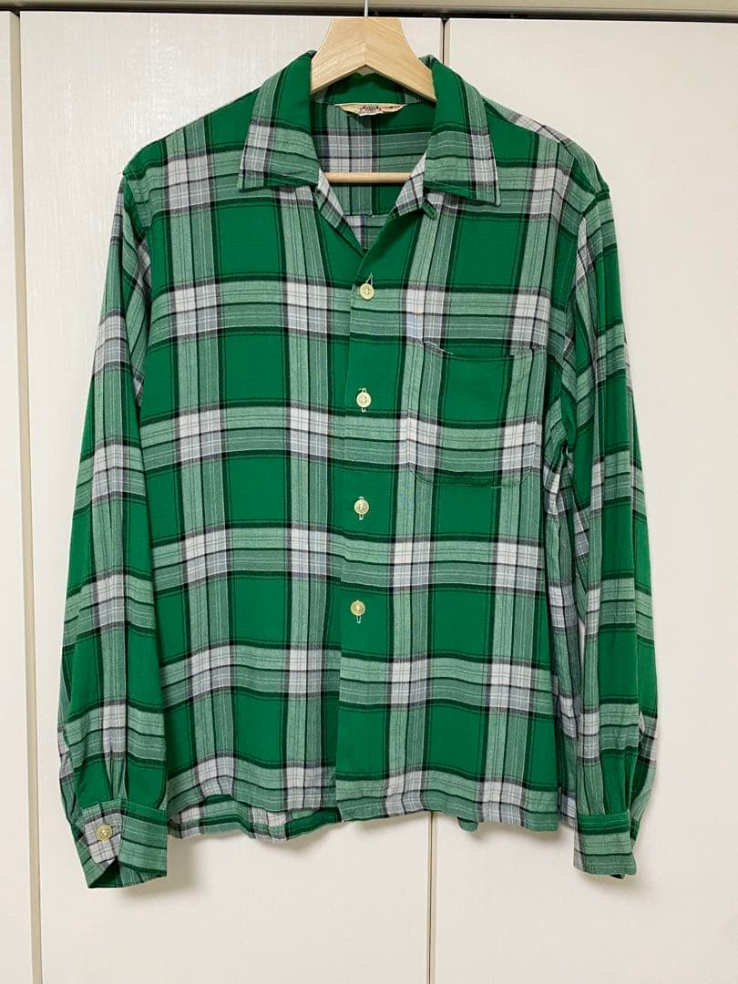 コ*ウ様 60's オープンカラー レーヨン シャツ