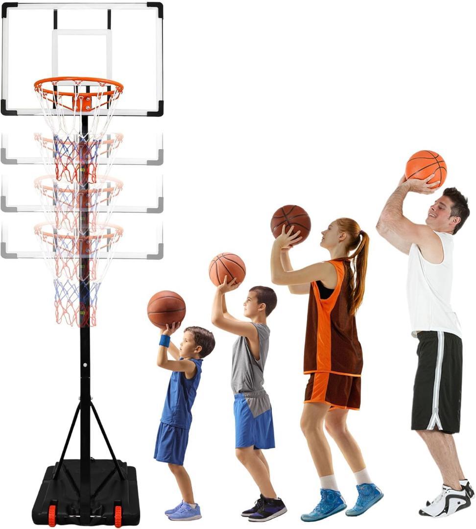 バスケットゴール 屋外 練習用 最短135CM 高さ調整210CMや260CMも