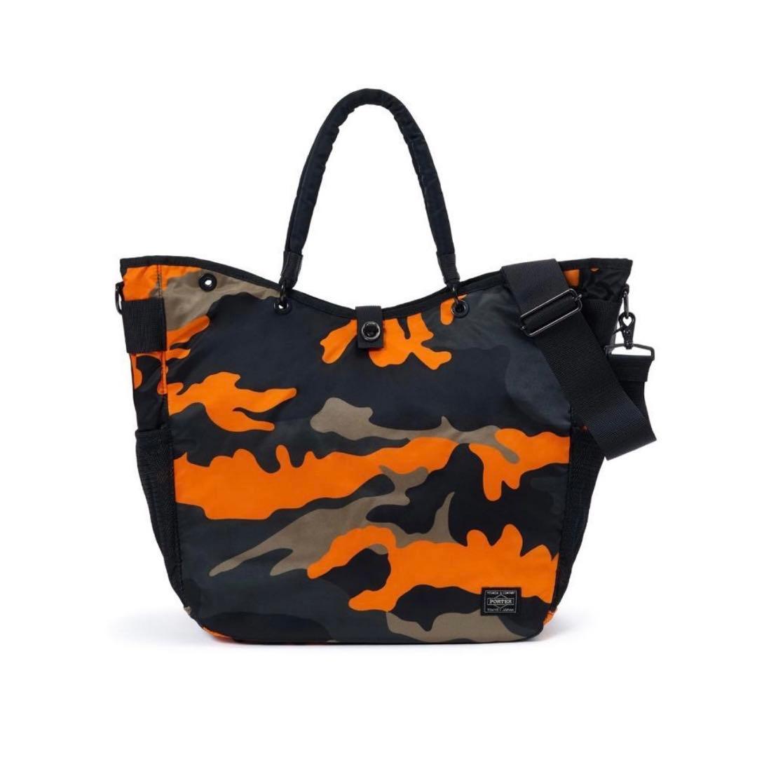 PORTER オレンジカモフラージュ トートバッグ