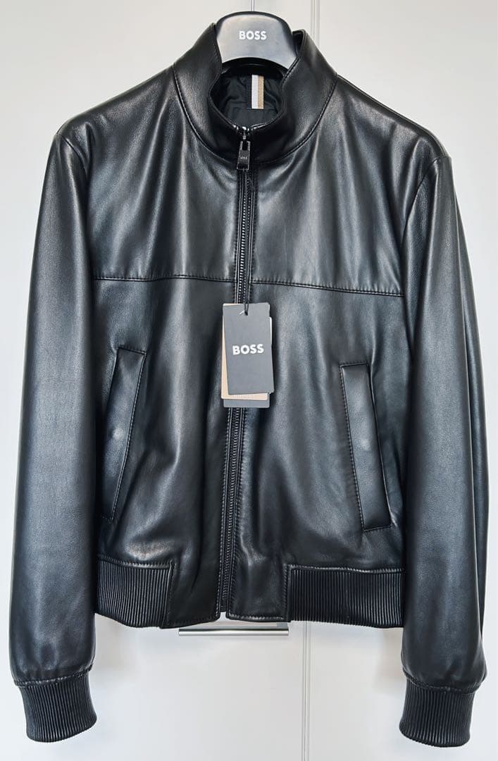 『新品タグ付』BOSS レザージャケット BOSS レザージャケット | ブラック | FARFETCH JP