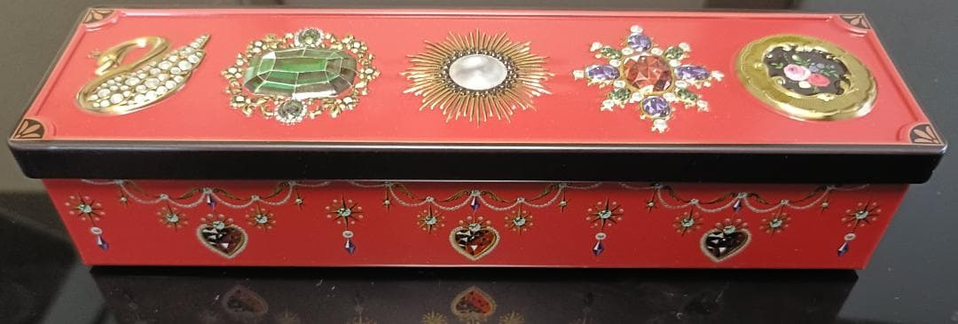 ビジュー缶 赤い小物入れ（50缶入）