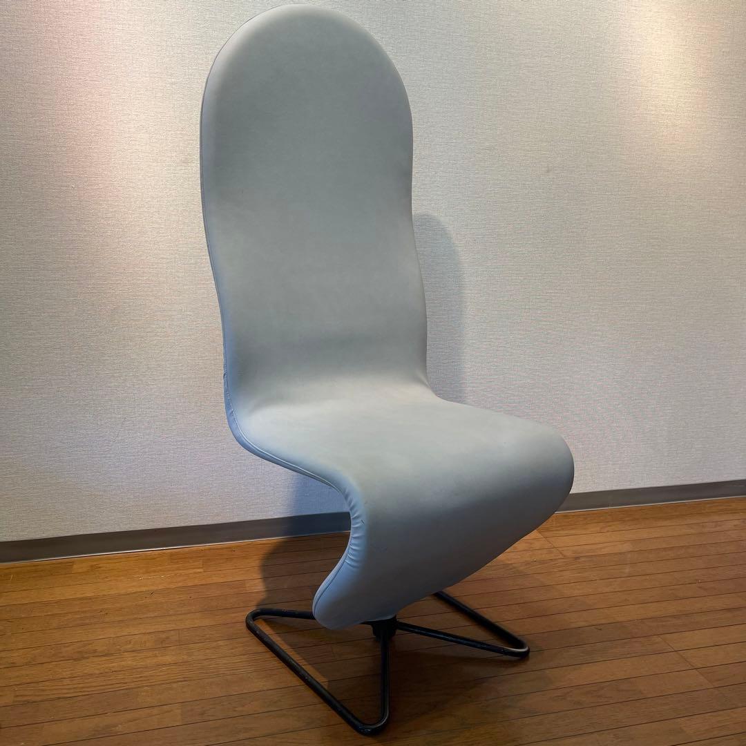 【ヴェルナー・パントン・システム1-2-3】ハイバックラウンジチェア　グレー ☆2脚セット☆フリッツハンセン1970's/ヴェルナー・パントン/システム1