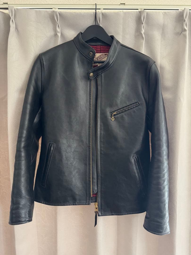 Y2 LEATHER ブラック シングルライダースジャケット 40