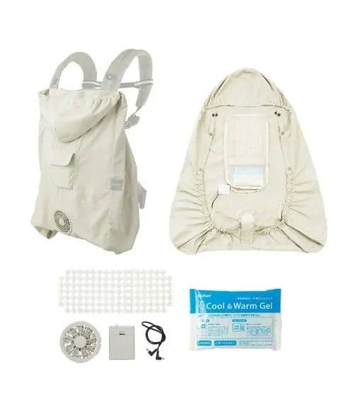 ファン 空調ベビーケープ 保冷ジェル付　babyhopper　ベージュ 楽天市場】【予約販売：3月11日から発送予定】空調ベビーケープ 当店