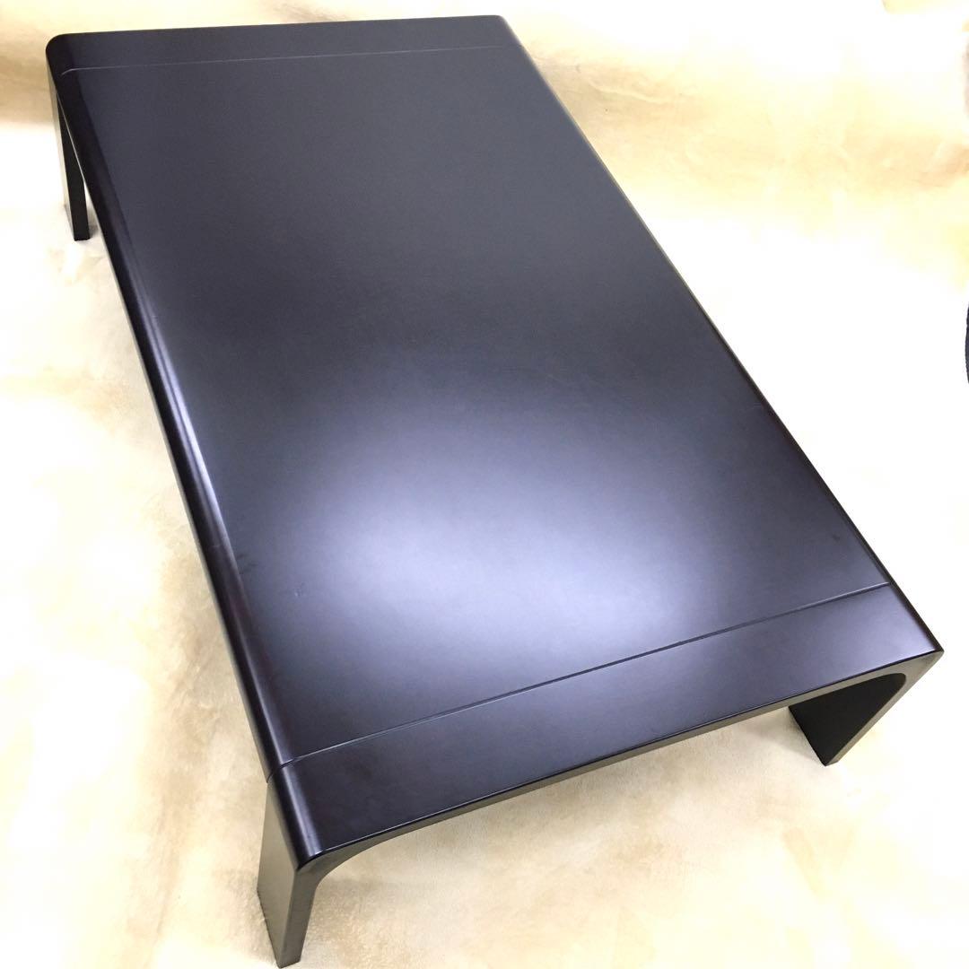 天童木工 ローテーブル 座卓 曲がり木 ブラウン 天童木工 曲げ木モダン座卓テーブル 乾 三郎 ケヤキ天然杢（濃いケヤキ