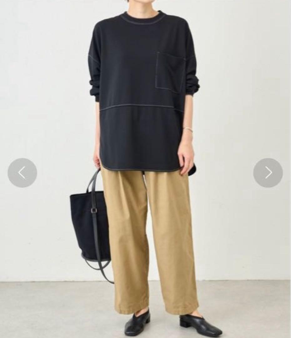 定価20900円 ビアズリー 配色ステッチジョーゼット チュニック