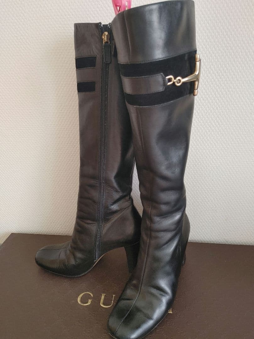 ☆2日間限定セール　元値18500円☆GUCCI　黒レザー ブーツ