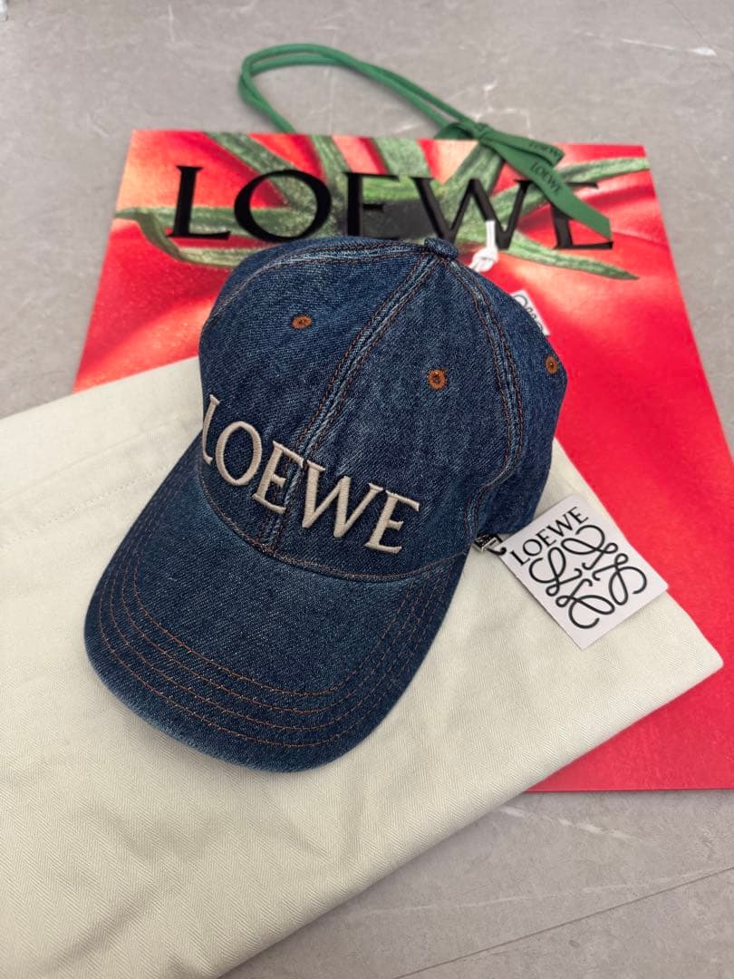 LOEWE デニム キャップ 新品 LOEWE cap in denim Blue - LOEWE