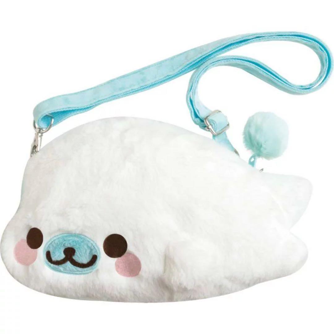 まめゴマ ポシェット ぬいぐるみポーチ おうちでうみきぶんでプ ショルダーバッグ San-X マメゴマポシェット CA13301 まめゴマ おうちでうみきぶんでプ