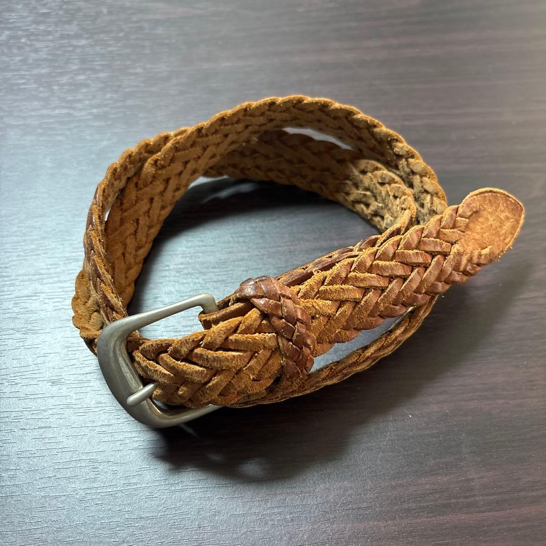 White House Cox レザーメッシュベルト