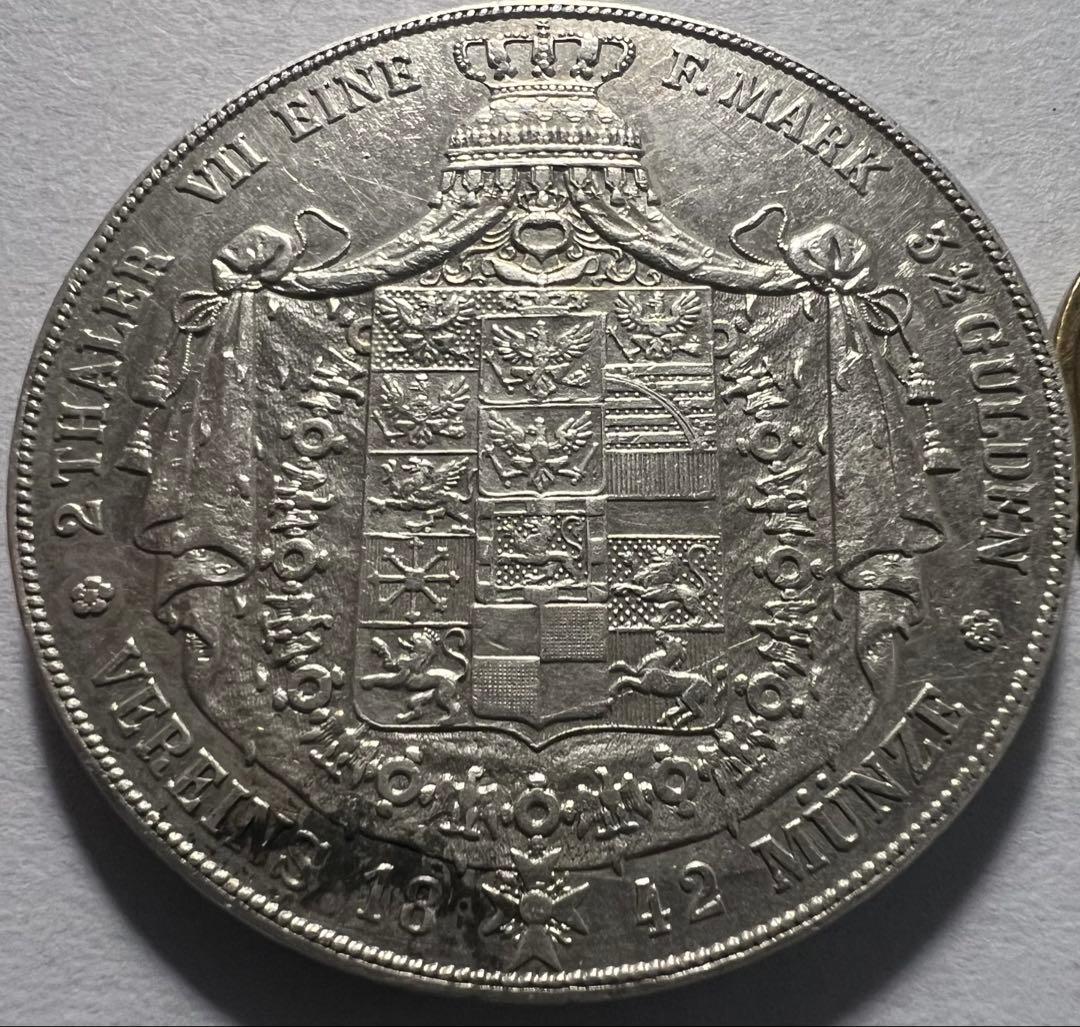 招*@様 1818年ドイツプロイセン王国2ターラー銀貨 フリードリヒ・ヴィルヘル