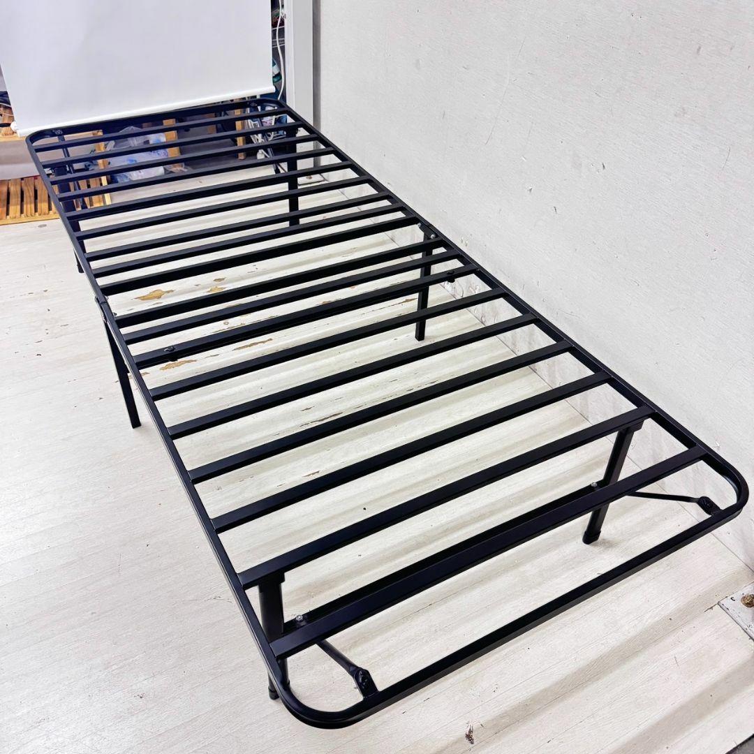 24490 折りたたみセミシングルパイプベッドフレーム ベッドフレーム パイプベッド セミシングル ベッド 180 190 フレーム