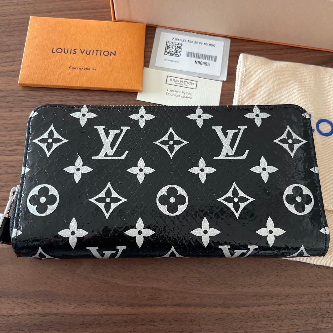 人気 ルイヴィトン エキゾチック レザー ジッピー ウォレット 長財布 パイソン