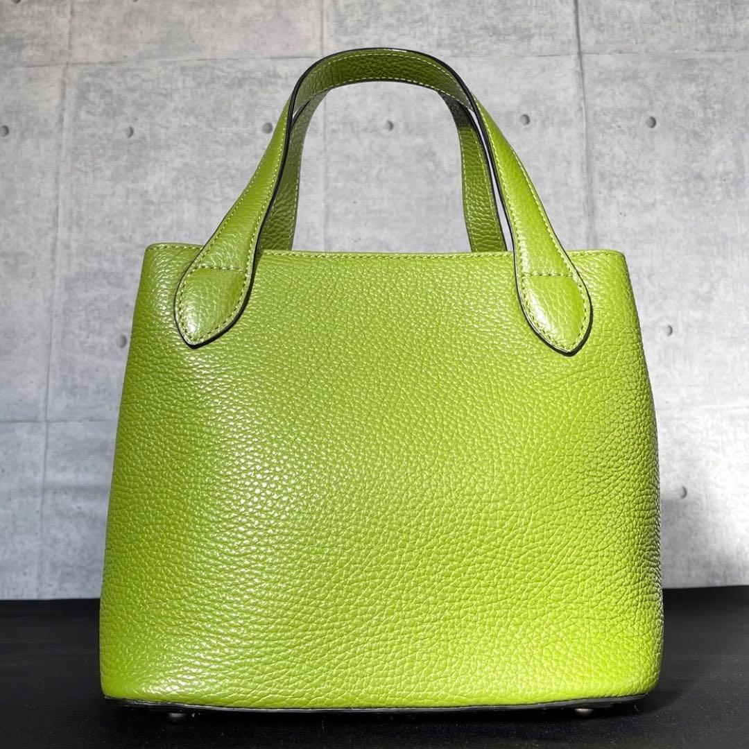 専用品WAKO 銀座和光 シボ革 レザー イエローグリーン ハンドバッグ 良品 WAKO ワコウ Ginza 銀座 和光 シボ革 イエローベージュ レザー