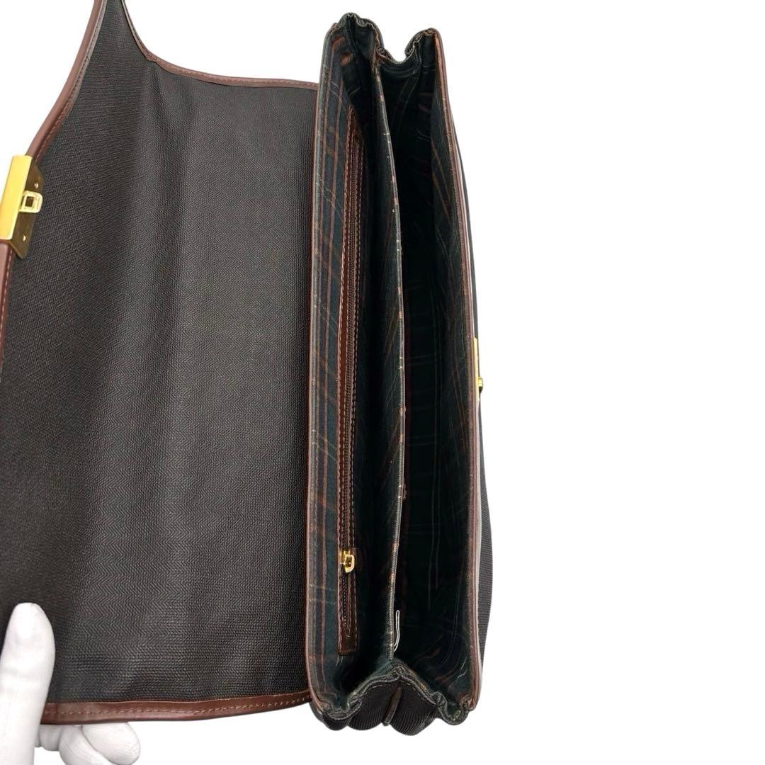 良品 ダンヒル A4可 ビジネスバッグ ブリーフケース PVC レザー 良品