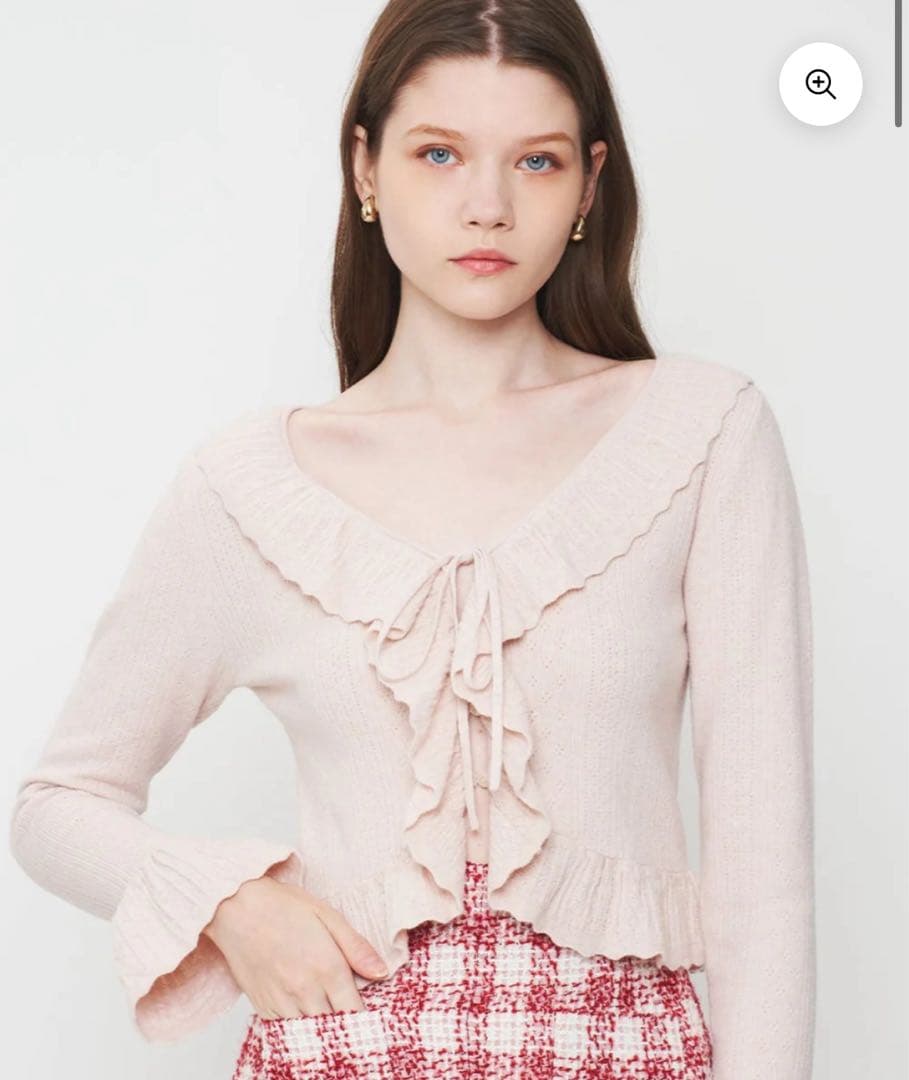 Deicyアイレットフリルニットカーディガン DEICY（デイシー） カーディガン アイレットフリルニットカーディガン