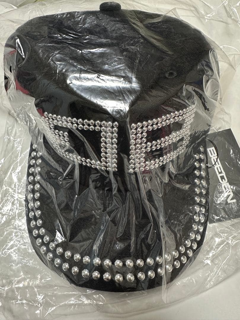 BEEDEN STUDS DAMAGE CAP ブラック
