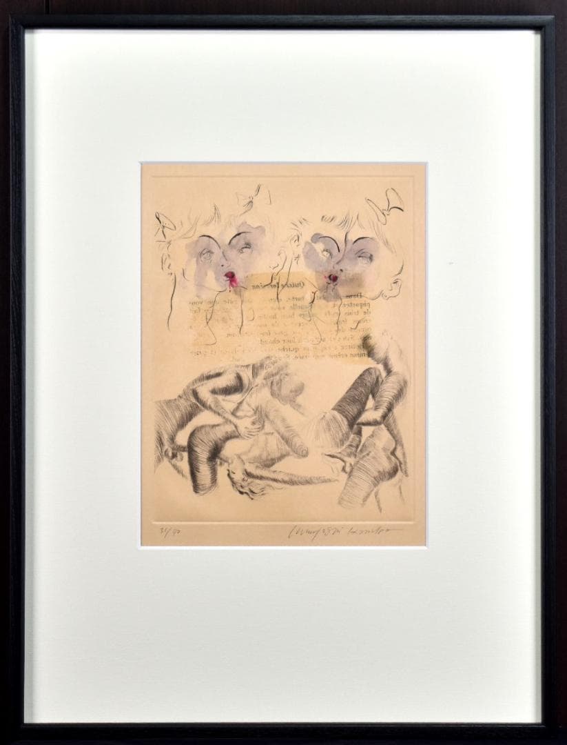 ☆処分価格☆【真作】☆金子國義 / 銅版画・手彩色 / 金子国義