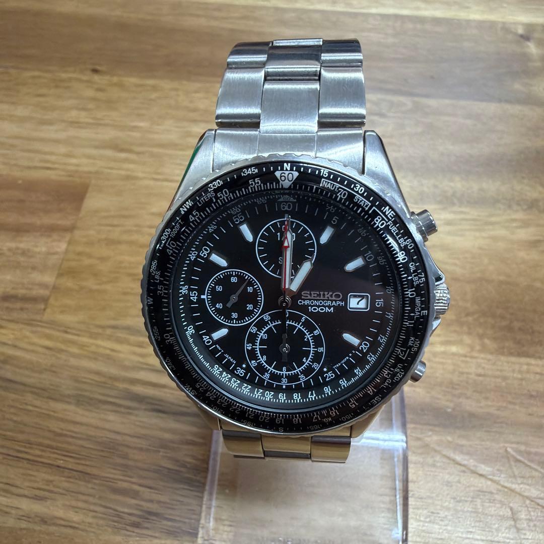 セイコー　7T92-0CF0 QZ 黒文字盤