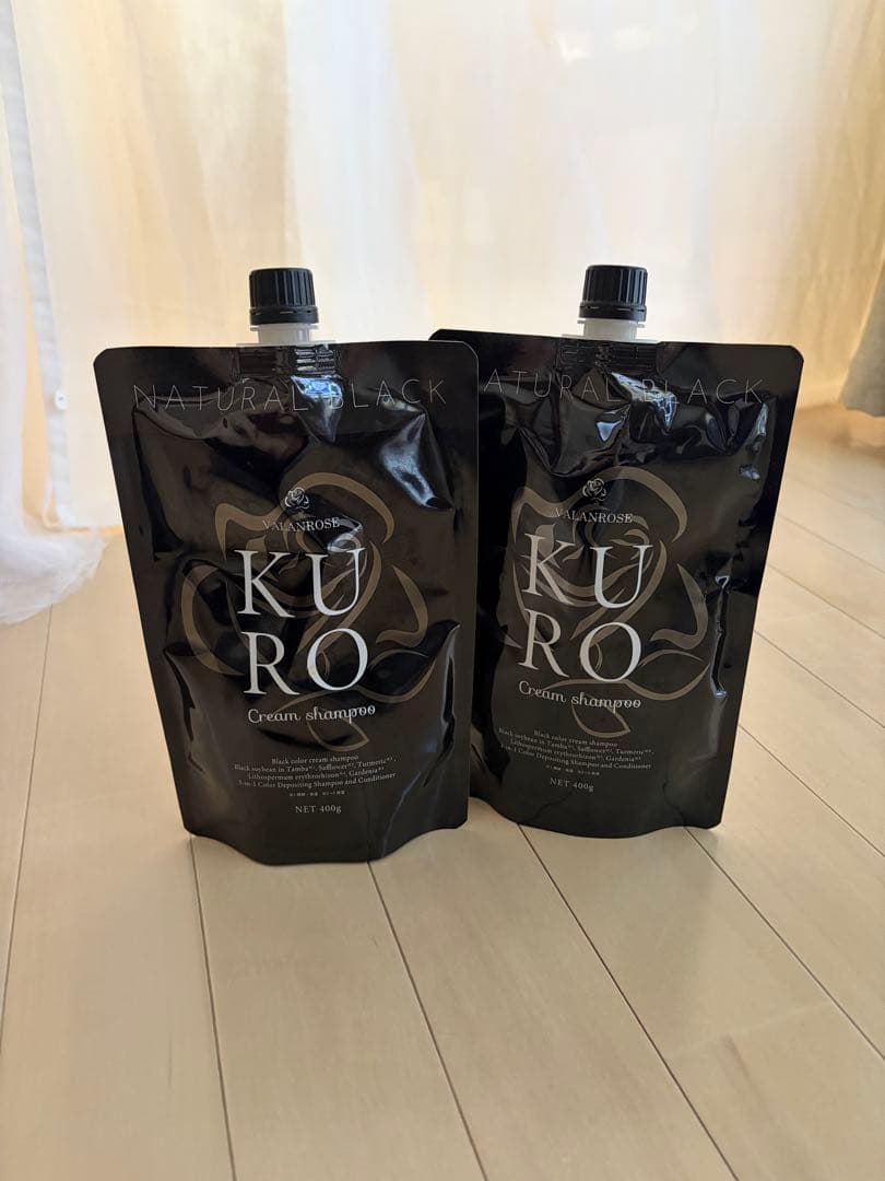 【新品】KURO ナチュラルブラック クリームシャンプー 400ml 2本セット KURO クリームシャンプー ナチュラルブラック 2個セット - メルカリ