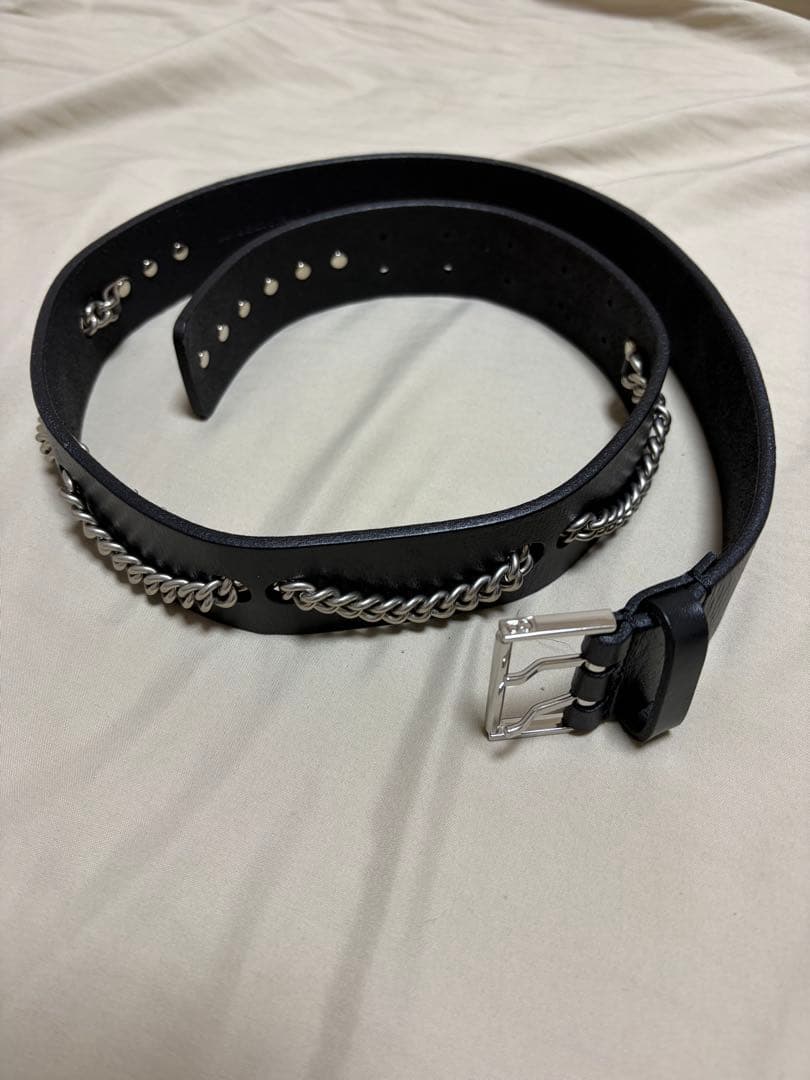 Dior homme 2004年代　ハトメ　チェーンベルト エディ　strip
