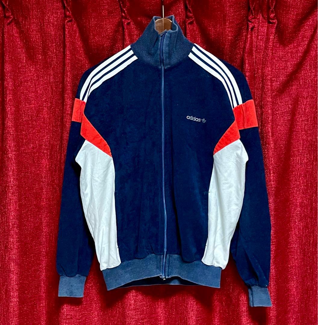 70s ヴィンテージ フランス製 VENTEX アディダス ジャージ 紺白赤 S