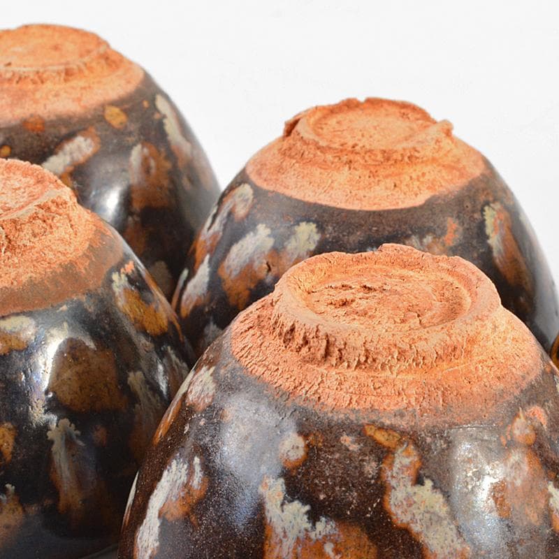 中国 吉州窯 玳玻天目 煎茶碗 五客 F R5571 - メルカリ