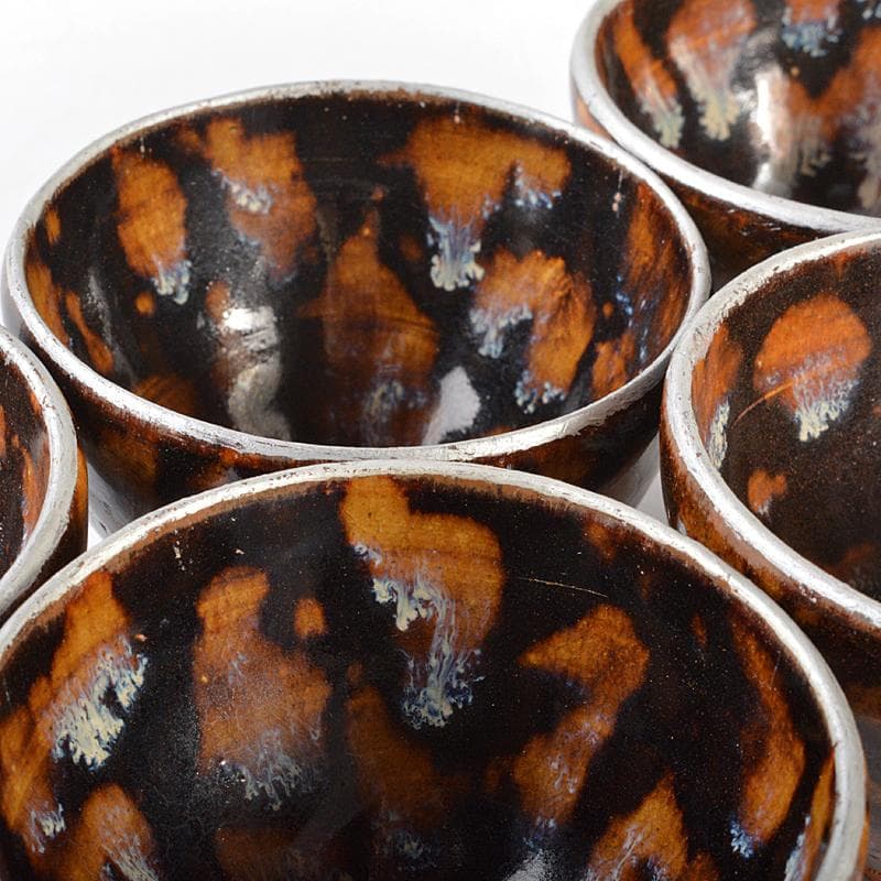 中国 吉州窯 玳玻天目 煎茶碗 五客 F R5571 - メルカリ