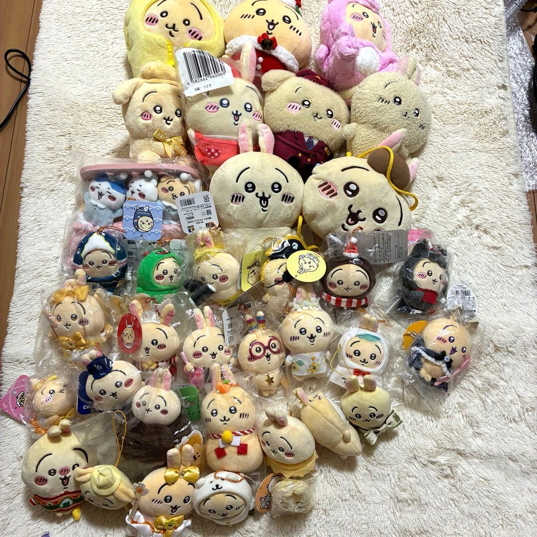 ちいかわうさぎ　推し卒　ぬいぐるみ&マスコット35個　公式多めブライズ　ガチャ たれ耳 うさぎ】ちいかわ 垂れ耳なうさぎ超BIGぬいぐるみ プライズ