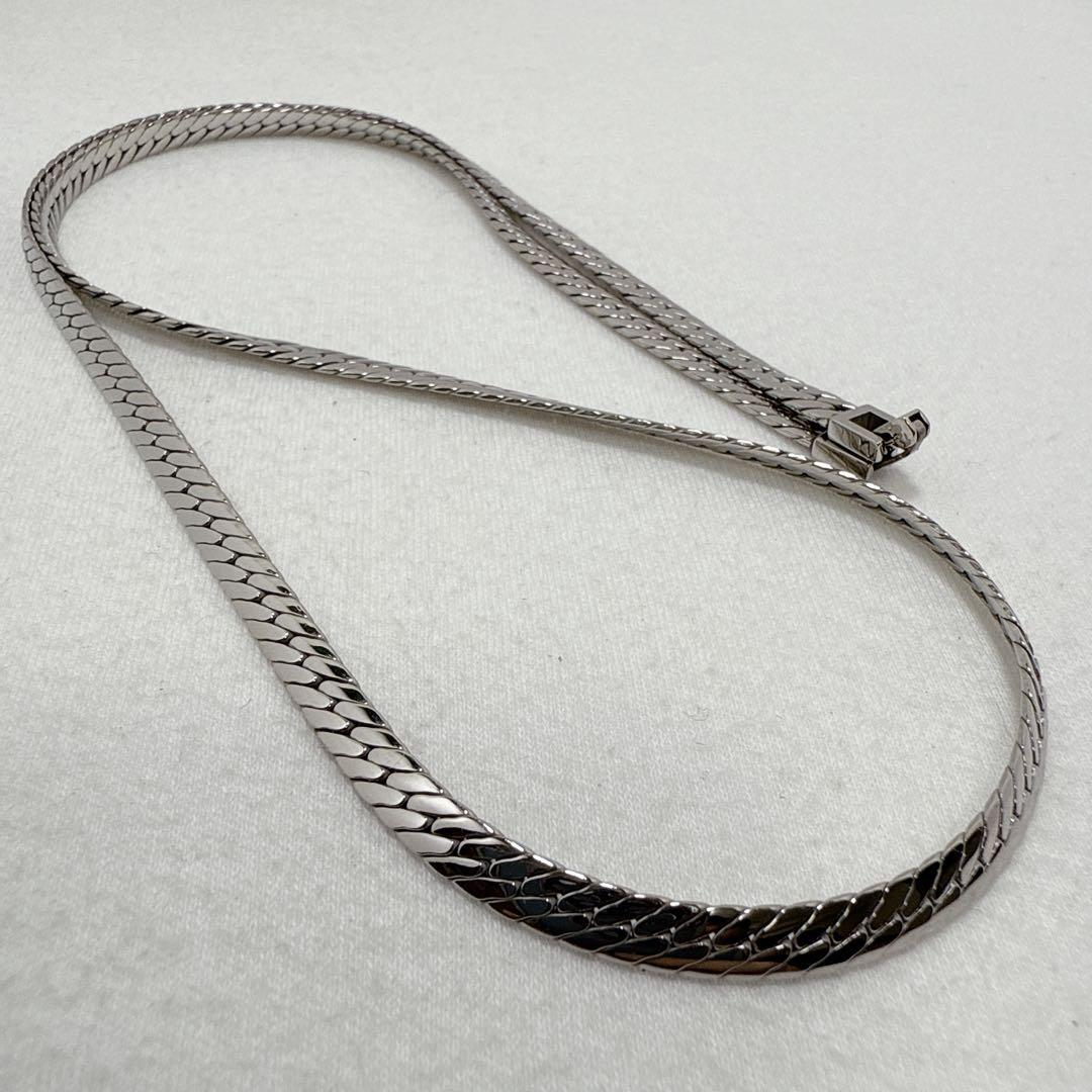 Prelude ゲルマニウム プラチナ合金 ネックレス 幅約5mm 約60cm プレリュードPrelude ゲルマニウム プラチナINネックレス 天然ダイヤ付