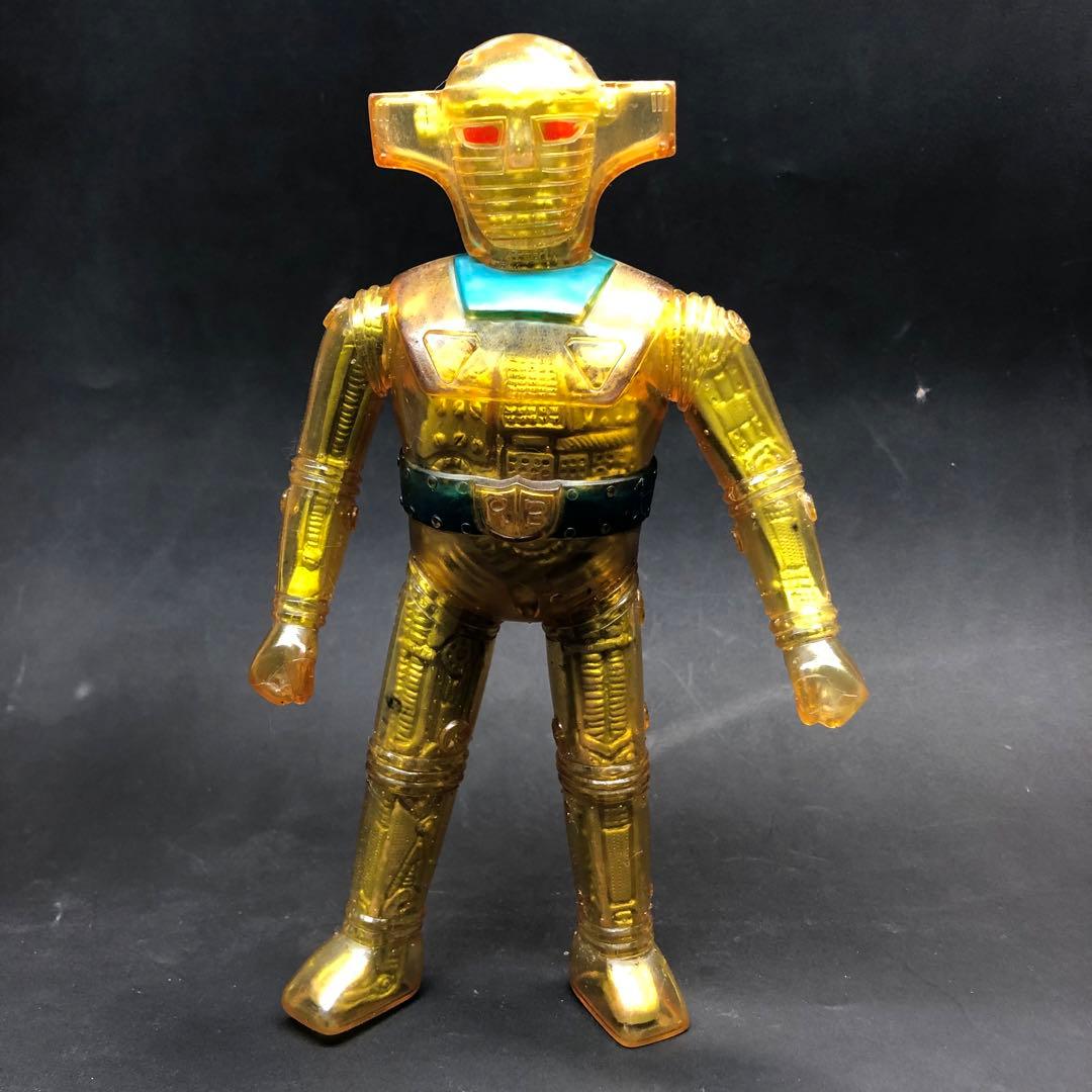 当時物ブルマァク　レッドバロン　ソフビ　記名あり　昭和レトロ　クリアー　ロボット 当時物ブルマァク レッドバロン ソフビ 記名あり 昭和レトロ クリアー