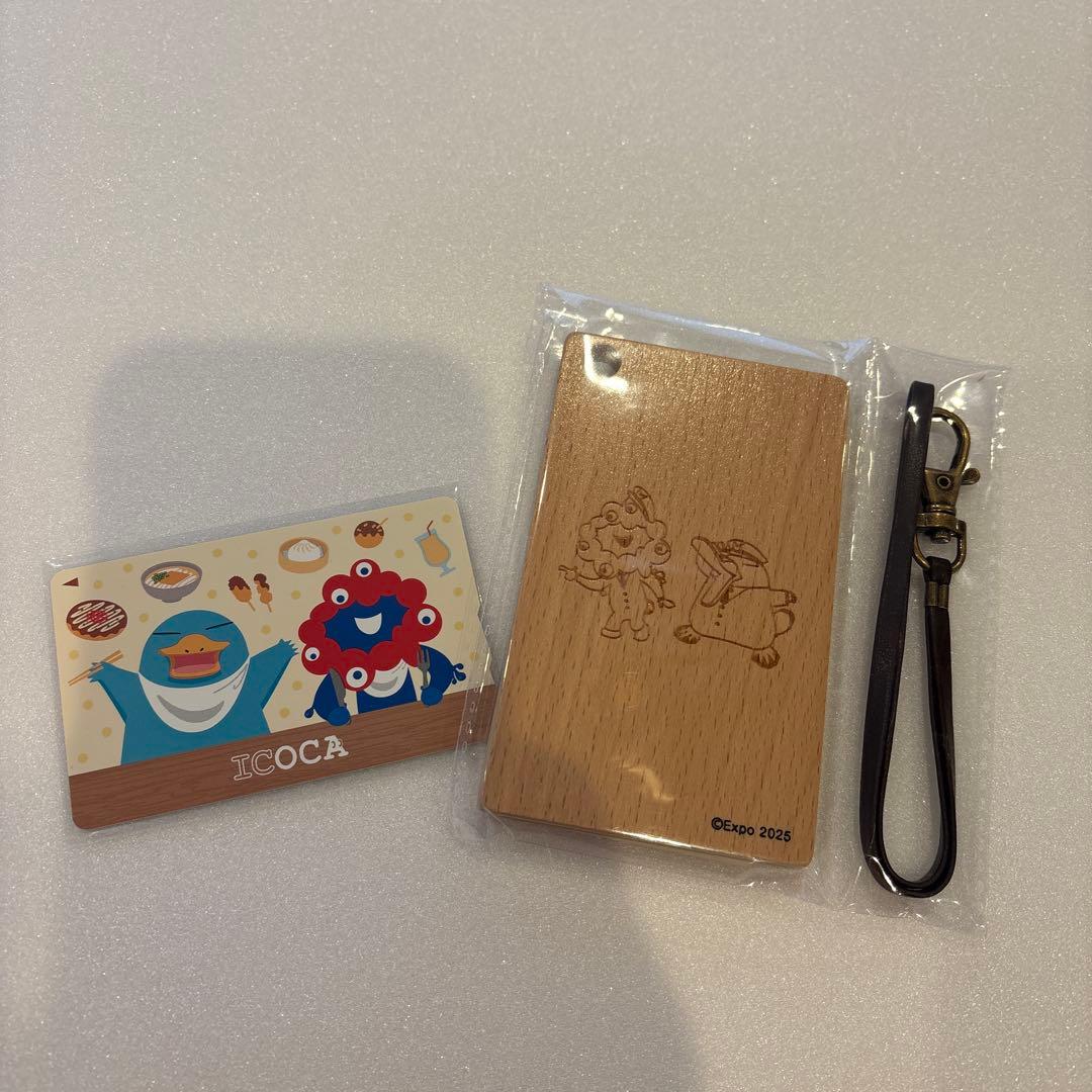 関西万博2025 ミャクミャクICOCA オリジナル木製パスケースB