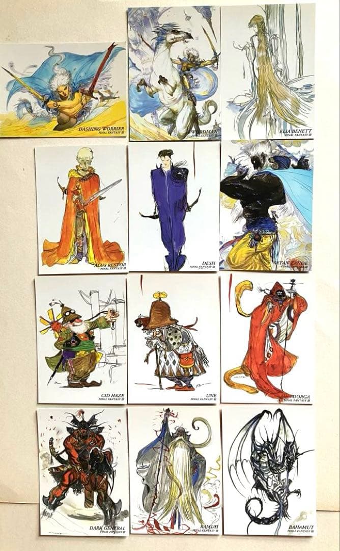 ファイナルファンタジー3 アートミュージアム カード 12枚 天野喜孝
